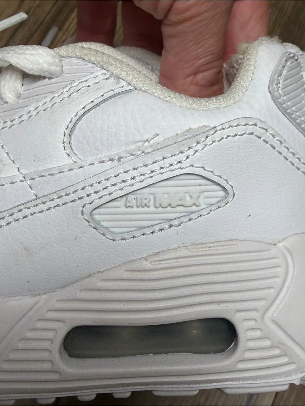 Nike Kids' White Air Max Sneakers 12C